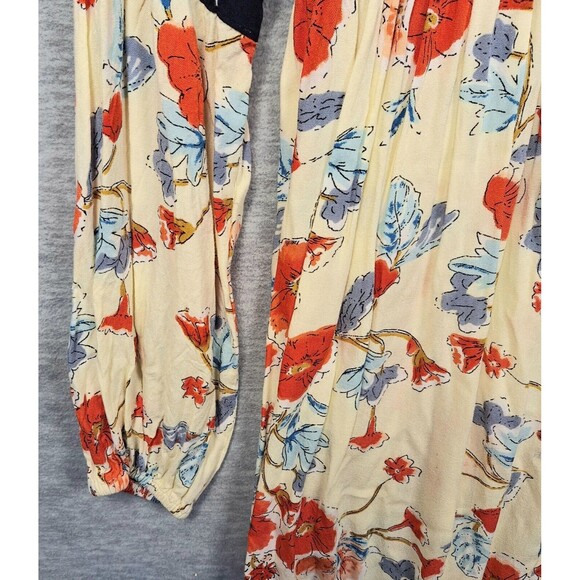 Patrons Of Peace Peasant Tunic Dress Small Boho Swing Ruffle Asymmetrical Hem - Picture 12 of 13